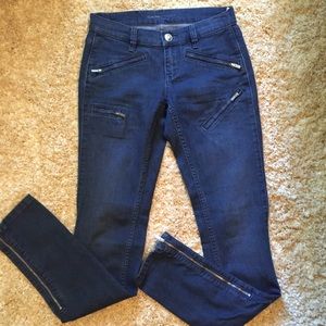 BCBGMaxAzria Women's Moto Skinny Jeans